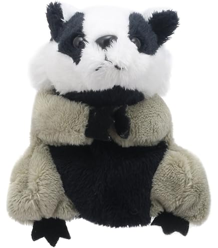 Badger Hand Puppet - Soft Animal Puppet For Kids Storytelling & Play