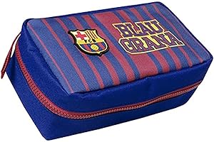 CYPBRANDS FC Barcelona - Estuche 3 en 1 Juvenil, Poliéster, Portatodo con Cremallera, Multicolor, Producto Oficial (CyP Brands)
