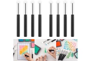 OTCRAFT 8 Pcs/Set Sponge Applicators, Mini Paper Sponges Mushroom Heads Pouncers for Card Making, Ink Blending Brushes Background Blender Paintbrush Art Blending Tool Card Making Stamp InkBlending