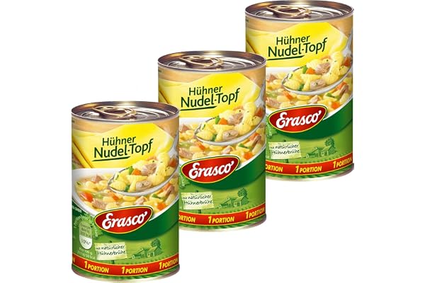 Erasco höns nudelkruka delikat kycklingkött med nudlar 400 g 3-pack
