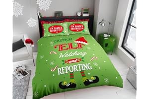 GC GAVENO CAVAILIA Christmas Duvet Cover - Xmas Santa Bedding Double Bed Set With Pillowcases - Poly Cotton Double Duvet Set (200x200 cm) - Soft Easy Care Bed Linen - Xmas Gift For Lovers