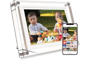 JOYFUL TIMES Frameo 10.1inch Acrylic WiFi Cloud Digital Photo Frames with 800 * 1280 IPS Touch Screen HD Disply,Built-in 32GB Storage Smart Digital Picture Frame,Share Your Moments