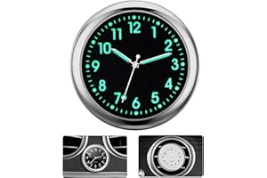 ICYWINK Horloge Voiture Montres à Quartz, Horloge de Tableau de Bord de Voiture universelle et lumineuse autocollante pour décoration de voiture avec clip de ventilationa