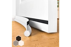 Joint de porte coupe-vent auto-adhésif pour portes, 94 cm sous porte coupe-vent isolable balai de porte protection contre les intempéries, insonorisé, Blanc