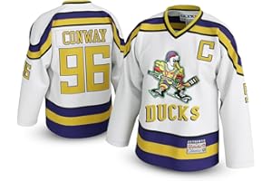 UNLC Charlie Conway #96 Duck Hockey Jersey – 90s Throwback Shirt with Stitched Letters, Adult Sizes S–5XL