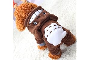 xiaoyu Chiot Chien Vetements de Compagnie Sweat Chemise Chaude Manteau d'automne Manteau d'automne Chien Habillement de Mode Jumpsuit, Marron, L