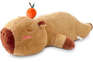 JUVANOVO Pluszowa Zabawka Capibara XXL, 60 cm Pluszaki Capybara, Poduszka Capybara, Realistyczna Miękka Lalka Capibara, Wypchana Poduszki Capibara
