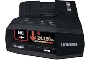 Uniden R8 Extreme Long-Range Radar/Laser Detector, Dual-Antennas Front & Rear Detection w/Directional Arrows, Built-in GPS w/Real-Time Alerts, Voice Alerts, Red Light Camera and Speed Camera Alerts