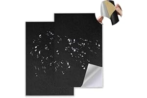 Plstod Pelle Adesiva 2 Pezzi Finta Pelle Adesiva Nero Pelle Adesiva per Riparazioni 20 × 30cm per Divani Sedili Auto Mobili Borse Giacche Ristrutturazione e Riparazione Pelle