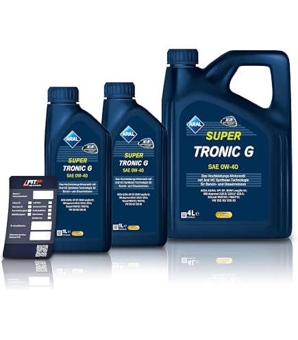 2x 4 Liter Aral SuperTronic G 0W-40 Motoröl – 8 Liter Gesamt, Für Lange Ölwechselintervalle & Kraftstoffersparnis