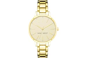 NINE WEST Women's Crystal Accented Bracelet Watch