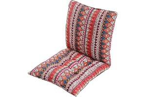 JORTUIO Cuscini per Sedie con Schienale Schienale e Schienale Basso 4/2/1 Pezzi, Confortevole Cuscino Cuscino di Seduta da Interno, Esterno, Cucina, Ufficio e Pranzo Giardino Cuscini ( Color : #4 , Size : 45x