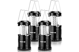 Lepro Linterna de Cámping Portátil 140 Lumen, Farol Cámping LED Exterior, 30 LED, Resistente al Agua IPX4, Lámpara Cámping Alimentada por Batería para Jardín, Senderismo, Pesca, Emergencia (4 pcs)