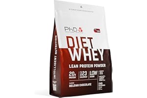 PhD Nutrition Diet Whey High Protein Lean Matrix, Belgian Chocolate Whey Protein Powder, High Protein, 80 Servings Per 2 kg Bag [Package May Vary]