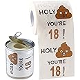Happy 18th Birthday Gifts for Boys Son and Girls - 3-Ply Funny Toilet Paper Roll, 18th Birthday Toilet Paper Gag Funny Birthday Gift Novelty for 18 Birthday Party Decorations Eighteenth Party Supplies