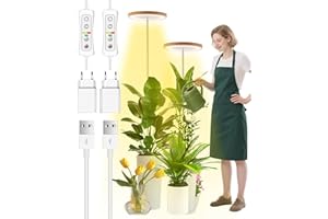 BEAUTIEBEAM Plant Grow Light, LED Grow Light Full Spectrum per piante da interno, altezza regolabile, timer automatico, bassa tensione di sicurezza da 5 V, idea per grandi piante luminose