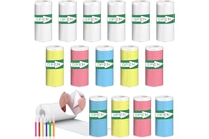 ANYUAN BOY Lot de 19 Rouleaux de Papier Thermique pour Appareils Photo Instantanés pour Enfants,Blanc, Papier D'impression Thermique,Meilleur Choix pour Les Appareils Photo Instantanés (57 mm x 25 mm)