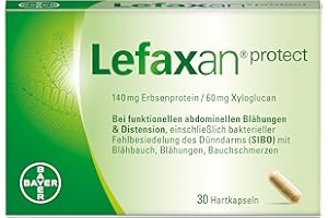 ‎LEFAX Lefaxan® protect bei wiederkehrenden funktionellen Blähungen mit Blähbauch und gasbedingten Bauchschmerzen – 30 Kapseln für die Stärkung der natürlichen Darmbarriere