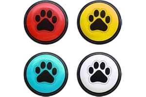 Chunhee Recordable Training Buzzers, Campana per Cani, Pulsanti per Cani Parlare, Formazione Comunicazione Registrata, per Mangiare Qualcosa e Uscire in Modo Interattivo, 4 Colori
