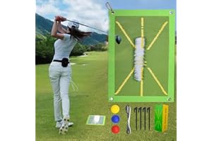 ONEMEAN Golf Training Mat,indoor and Outdoor Hitting Practice Mat,Golf Swing Trainers & Divot Board, Compact Golf Training Aid, for Professionals and Beginne Practice & Golf Training