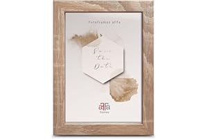 aFFa frames, Hekla - Marco de fotos (15 x 20 cm, tablero de fibra de densidad media, fácil de limpiar, rectangular, con parte frontal de cristal acrílico), color roble claro