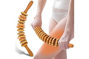 TFCIOD Massaggiatore Anticellulite Legno, Rullo Massaggio Cellulite per la schiena, Per Collo, Gambe, Schiena,Sollievo Dal Dolore E Rilassamento Della E Del Corpo (A)