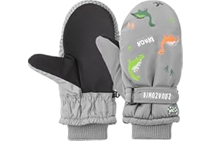 JNUYISW Guantes de Esquí para niños, Manoplas de Esquís Impermeable Guantes para Clima Frío a Prueba de Viento para Clima Frío para Esquí, Ciclismo, Actividades al Aire Libre, para niños de 2 a 10 años