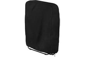 Dokon Housse Chaise Longue Pliante Exterieur Imperméable Housse de Protection Chaise Pliante, Résistant au Vent, Anti-UV Tissu Oxford 420D Bache Bain de Soleil de Jardin (110x71cm) - Noir