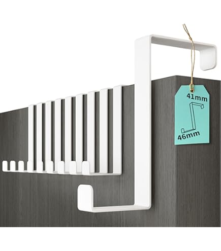 Appendiabiti Da Porta Con 4 Ganci - Nero, Con Cuscinetti Antiscivolo