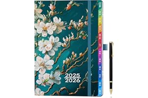 ZXHQ Agenda 2025-2026 Settimanale A5, con Linguette Mensili Colorate, Planner Settimanale e Mensile per la Scuola 2025/26, da Agosto 2025 a Luglio 2026, con Set di Penne e Tasca Interna - Verde Scuro