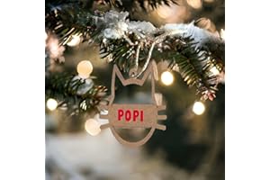 VEJO Bolas de Navidad Personalizadas/Adornos Navideños/Bolas para Árbol de Navidad para Mascota/Decoración para el Árbol de Navidad/Ornamentos/Esferas con Nombre Personalizado