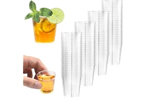 Magrimaxio 100 stycken genomskinliga plastsnapsglas i plast, 30 ml 3 cl