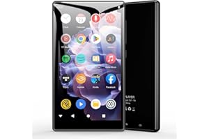 DIOFOX Lettore MP3 Bluetooth e WiFi da 96GB,Lettore MP3 a Schermo Pieno 5 Pollici,Spotify,Lettore MP4 con Sistema Operativo Android 13,Portatile MP3 da 2500 mAh con Suono HiFi,Deezer,Amazon Music,Play Store
