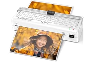 Laminiergerät, Raycial A4 Laminiergerät, 70 Sek Schnelles Aufwärmen, Integrierter Papierabschneider, Tragbarer Heiß- und Kaltlaminator A4,Ideal für Zuhause, Büro und Schule