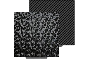 HIKUDIY Placa de construcción de diamante liso PEO+PET de fibra de carbono de 230x230 mm, hoja de acero de resorte para impresoras 3D Anycubic Kobra 2/Kobra 2 Pro/Kobra 2 Neo/Kobra/Kobra Go