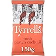 Tyrrells Crisps POSH PRAWN COCKTAIL 150g Sharing Bag - Hand-cooked & spun for an exquisite fresh taste. No artificial ingredients (No artificial flavour, colours or MSG)