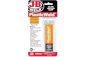 J-B WELD JB WELD 8237UK JB8237 Plastic Weld Fast-Setting Off White Multi Purpose Reinforced Epoxy Putty, 57 G