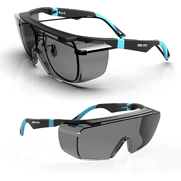 GENYED Safety Glasses – Anti-Scratch, Anti-Fog, UV400 Protection, CE & ANSI Certified (Blue Gray Frame) - View #2