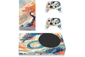 PlayVital Autocollant Protection pour Xbox Series S Sticker Manette Skin pour Xbox Series S Accessoires Console-Dragon Elysium