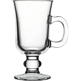 Paşabah&ccedil;e Irish Coffee Glass with Handle, Plain, 230 Ml, 2 Pieces