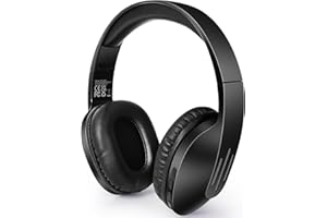 Belumccs Cuffie Bluetooth Wireless/Filo Cablata Pieghevole per iOS/Android/Mac/TV con Filo, Jack da 3,5 mm - copriorecchie in PU morbido per Ragazze/Studenti,Siri/Google Assistant Supporto-BLM820