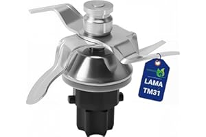 DIERRESTORE Gruppo Coltelli Lama Bimby TM31 in Acciaio Inox 304/420 | Ricambio COMPATIBILE Robot da Cucina + Guarnizione, Facile da Installare e Pulire