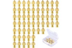 SIQUK 52 Pezzi 3D Ugelli stampante Ugello MK8 0,2 mm, 0,3 mm, 0,4 mm, 0,5 mm, 0,6 mm, 0,8 mm, 1,0 mm con Scatola di Immagazzinaggio per Stampante 3D Makerbot CR-10