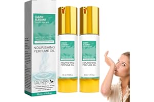 VCTKLN Pflegendes Parfümöl, Clean Elegance Parfüm Öl für Damen, Perfume Oil mit Pflegender Ölkomplex, Länger anhaltender Duft, Nourishing Oil, Geschenke für Frauen (2Stück)