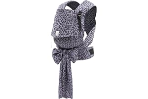 Stokke Limas Carrier Plus, Leopard Lilac (OCS) - Half Buckle Babytrage- Drei Trageoptionen - Sicher für Babys von 1 Monat / 4 kg bis 18 kg