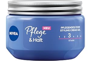 ‎NIVEA NIVEA Haargel, einfaches Haarstyling für natürlich aussehende Looks mit starkem Halt, Styling Gel mit Vitamin B3, Pflege & Halt Pflegendes Styling Creme Gel (150 ml)