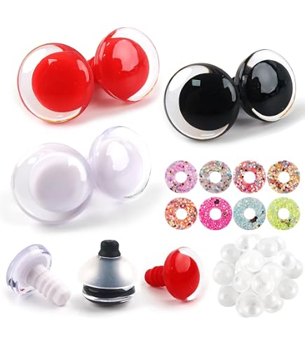 TOAOB 120pcs Yeux de Sécurité Ronds en Plastique de Poupée en Paillettes Nontissés 10 Couleurs TOAOB 120pcs Yeux de Sécurité Ronds en Plastique de Poupée en Paillettes Nontissés 10 Couleurs