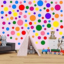 PLIGREAT 64 Pezzi di adesivi murali con impronte di mani colorate, adesivi murali in vinile rimovibili per la scuola materna l'aula e la sala giochi decorazioni murali fai-da-te