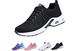 AioTio promenadskor, dam, halkfria, sportiga sneakers, dämpningsplattform, moderiktigt, nät, lätt, fotvalvsstöd, fritidsskor