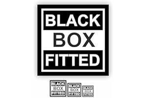INKati Fitted Signage for Vehicles 3-Pack - Mixed Sizes (Style A) / Black Box Sticker for Cars and Vans / Fitted Car Bumper Sticker - Large, Medium, Small